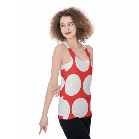 Women's Red Just Shroomy Racerback Tank Top