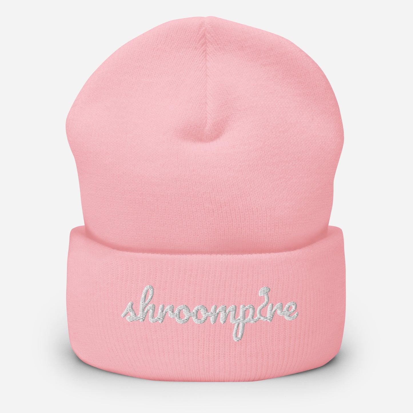 White Shroompire Logo Cuffed Beanie