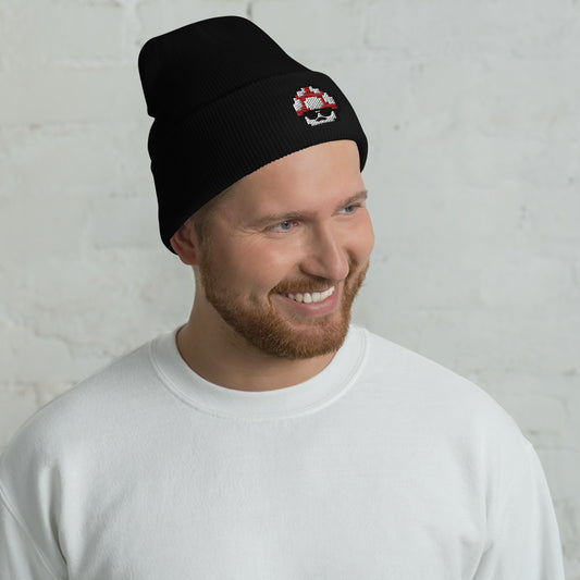Red Shroomate Cuffed Beanie
