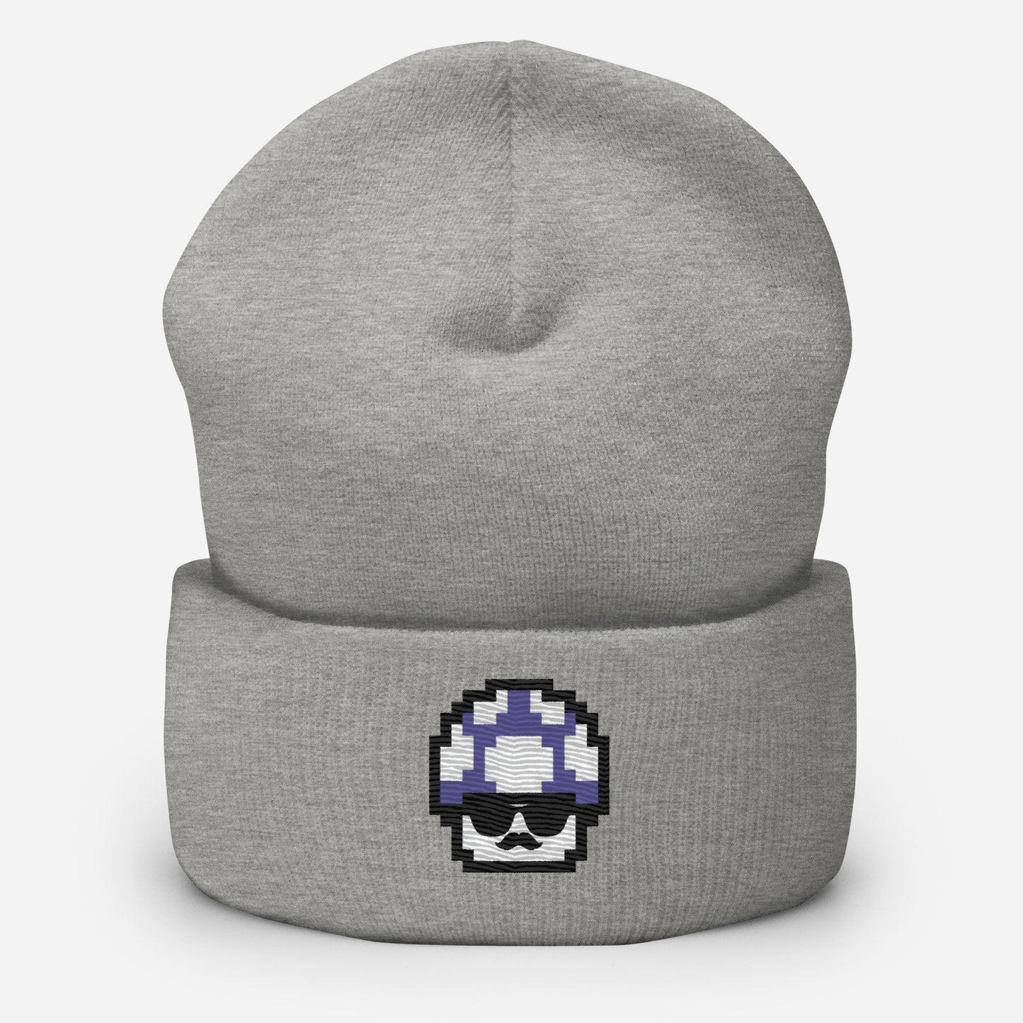 Purple Shroomate Cuffed Beanie