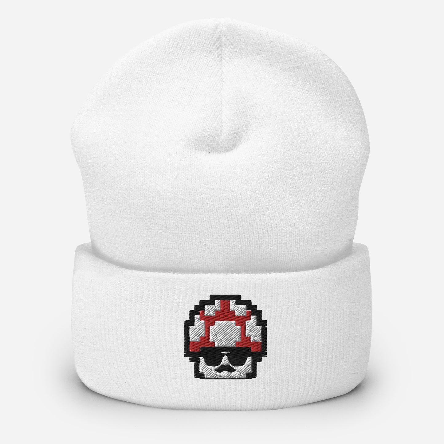Red Shroomate Cuffed Beanie