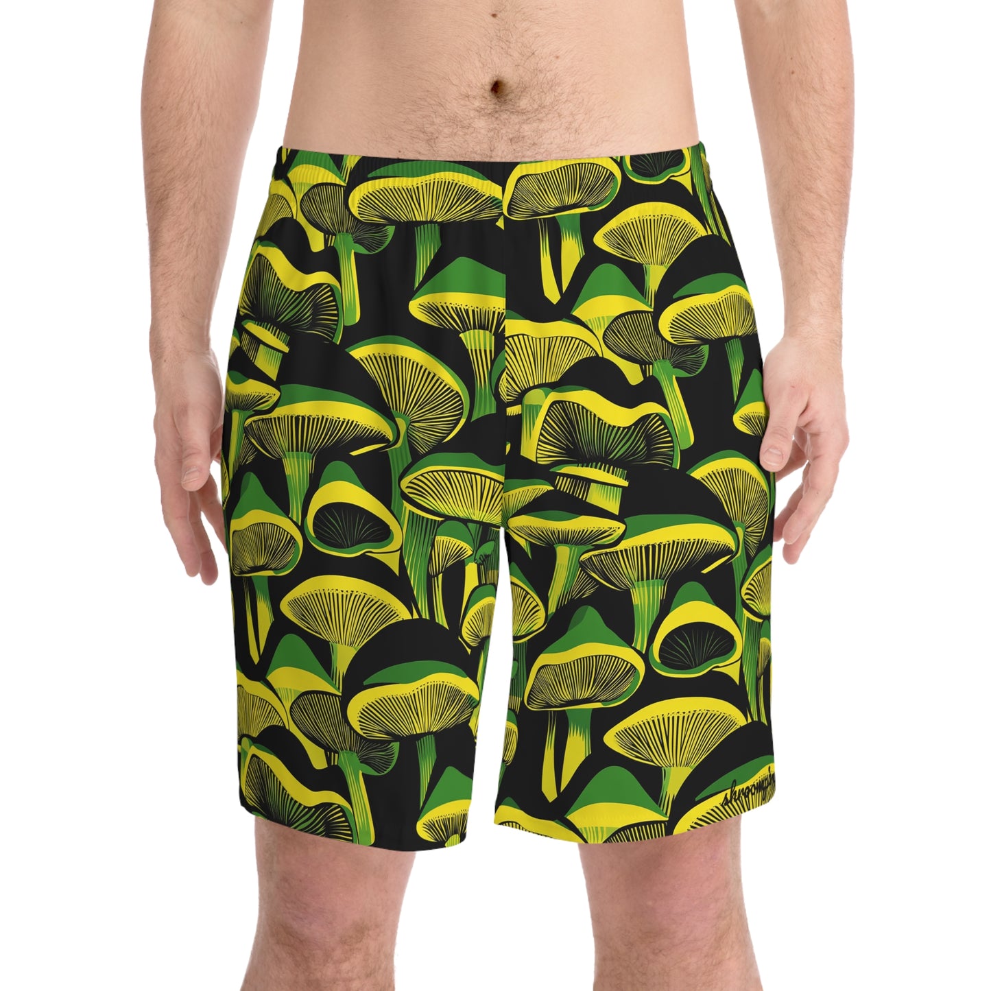 Shroomaica Men's Elastic Beach Shorts