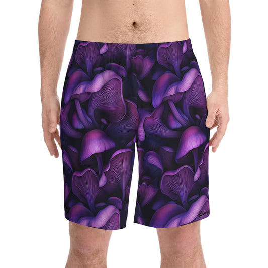 Lilac Mush Men's Elastic Beach Shorts