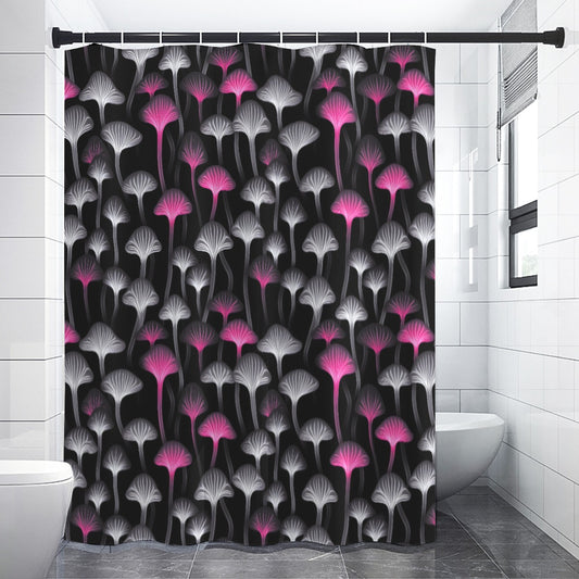 Black Trip Shower Curtain