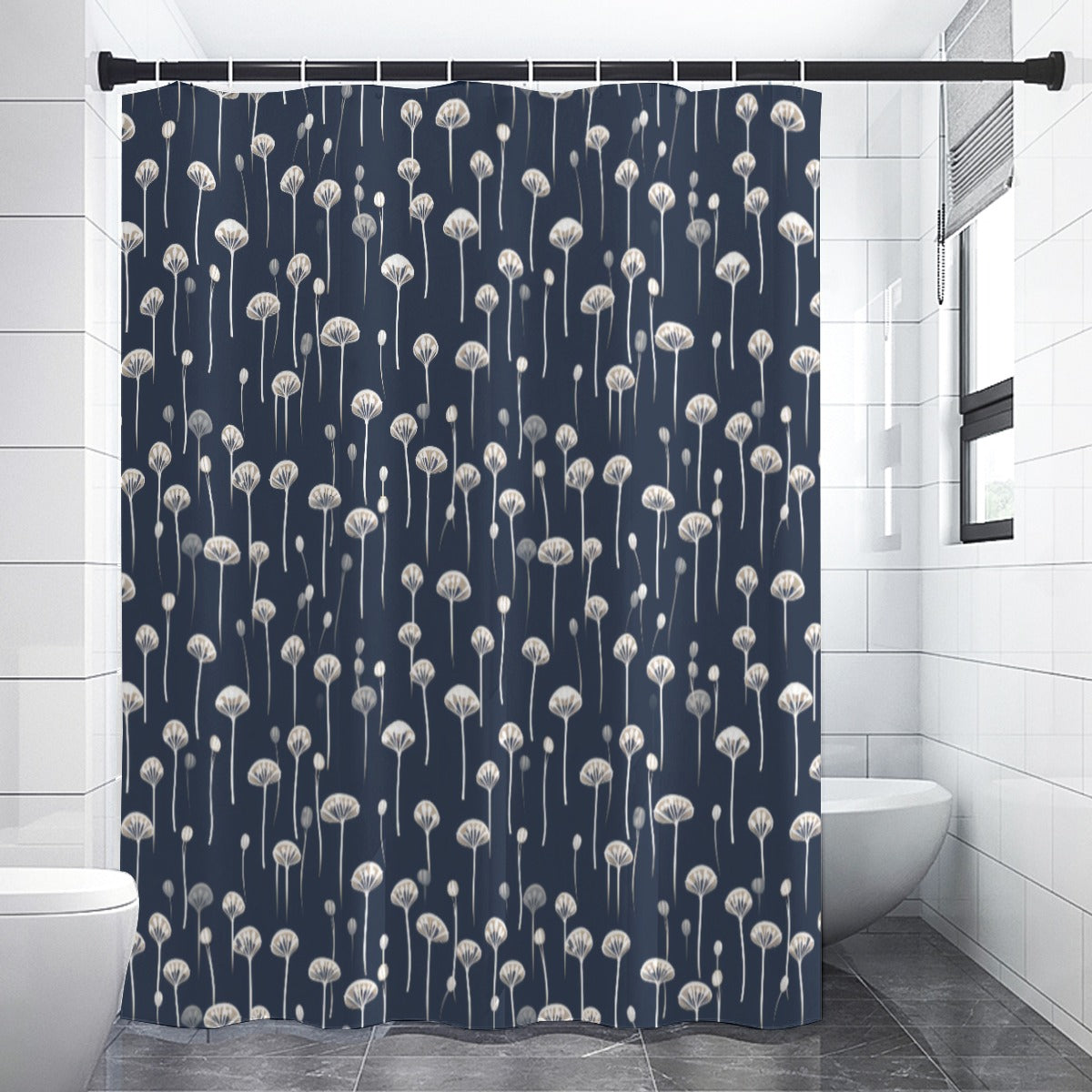 Micro Morels Shower Curtain
