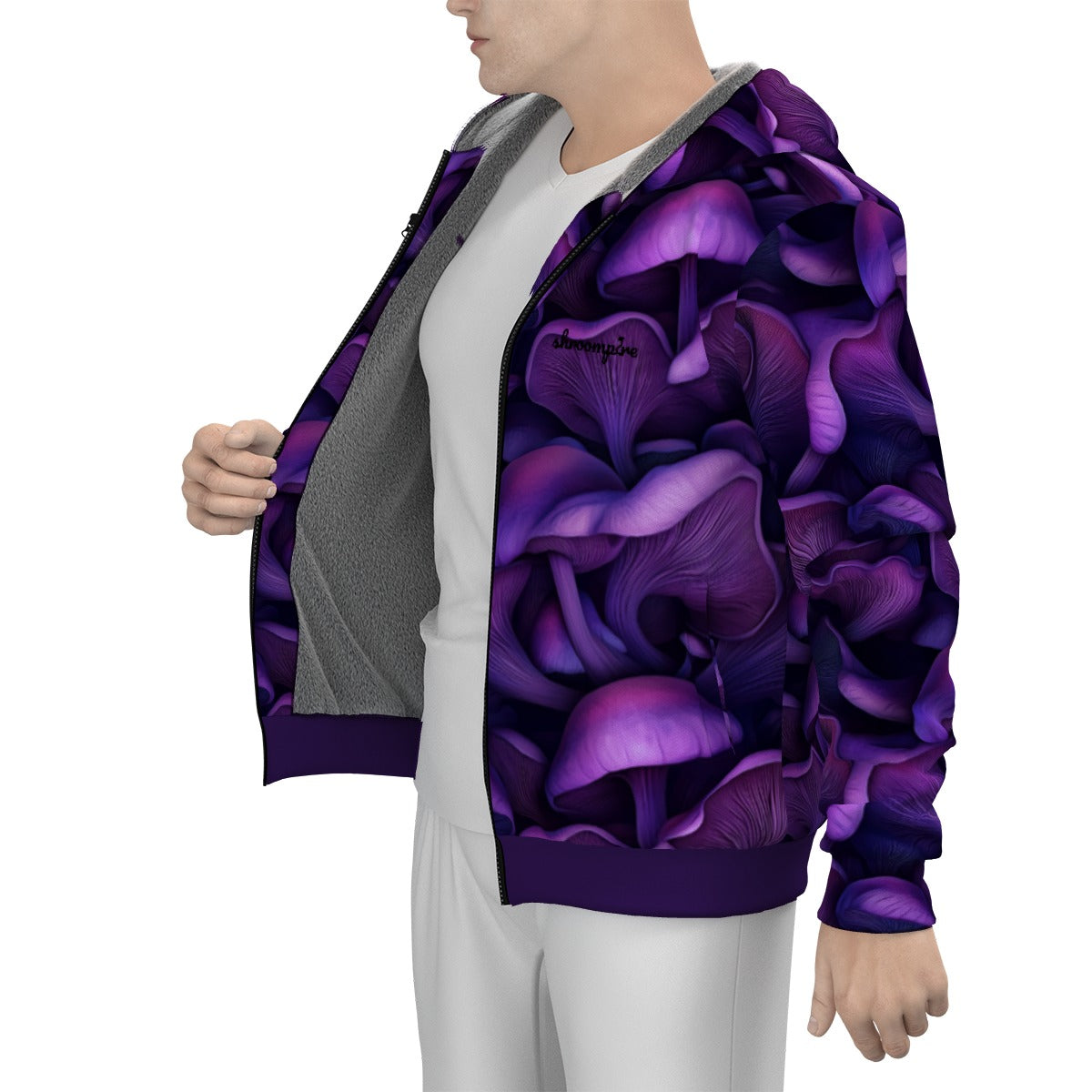 Men's Lilac Mush Warm  Zipper Hoodie *BEST SELLER*