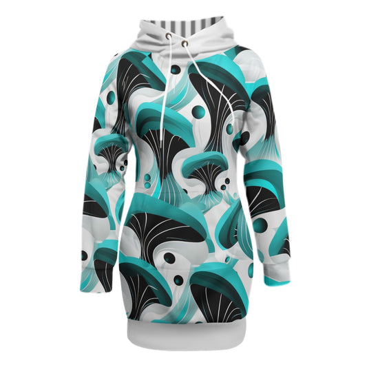 Women's Teal Trip Long Hoodie