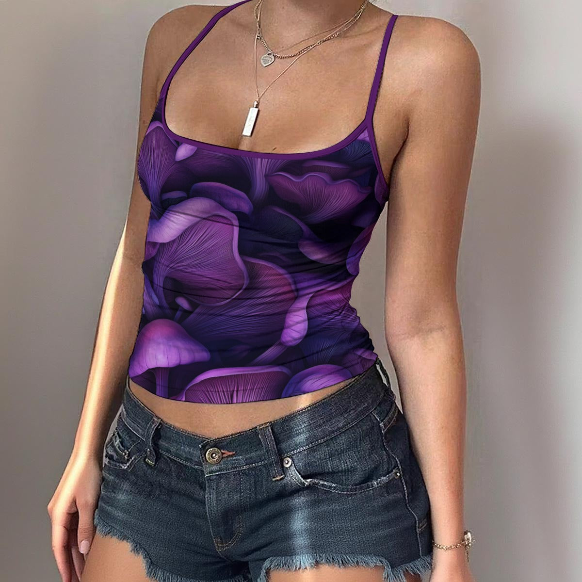 Women's Lilac Mush Spaghetti Top