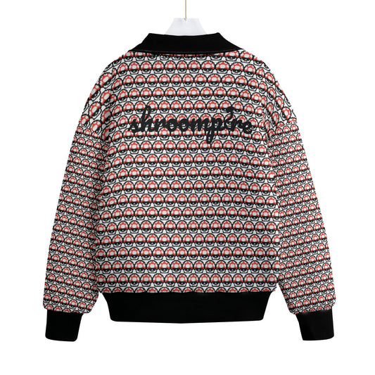 Men's Red Shroomate Knitted Fleece Bomber Jacket *BEST SELLER*