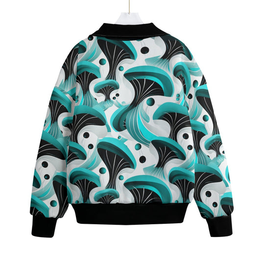 Men's Teal Trip Knitted Fleece  Bomber Jacket *BEST SELLER*