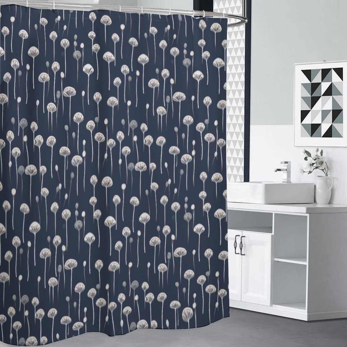 Micro Morels Shower Curtain