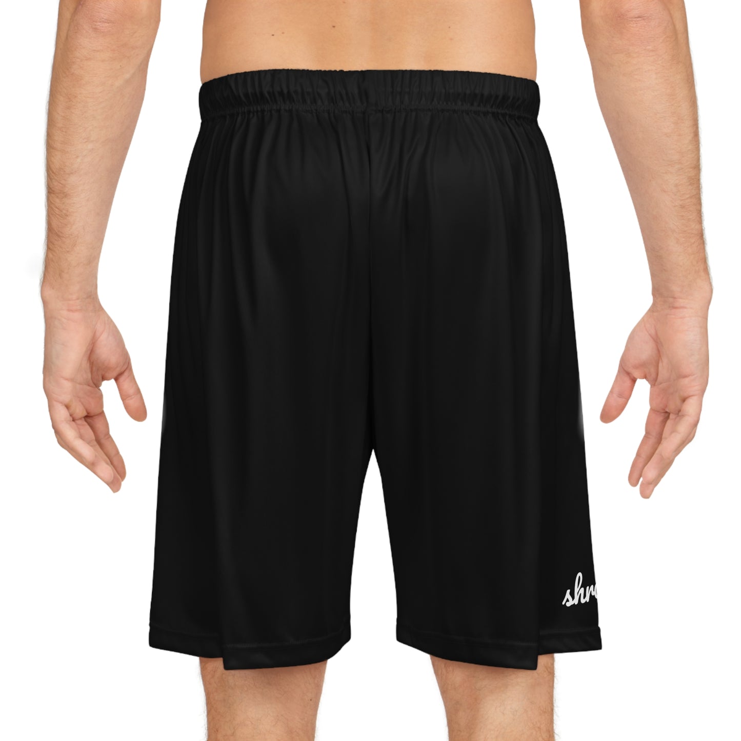 Men's Black Logo Basketball Shorts