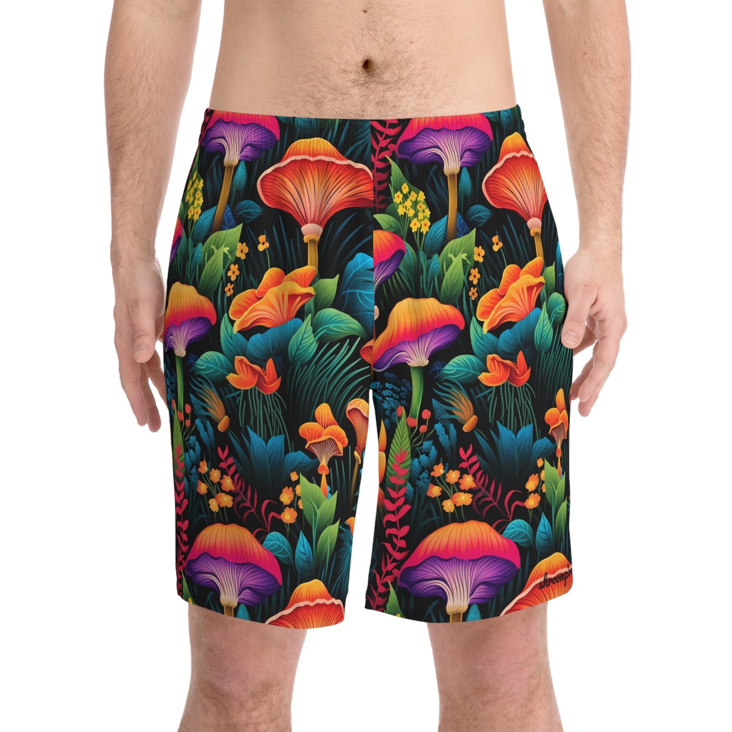 Shromm Aloha Men's Elastic Beach Shorts