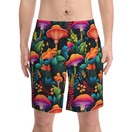 Shromm Aloha Men's Elastic Beach Shorts