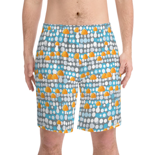 Shroomanism Men's Elastic Beach Shorts