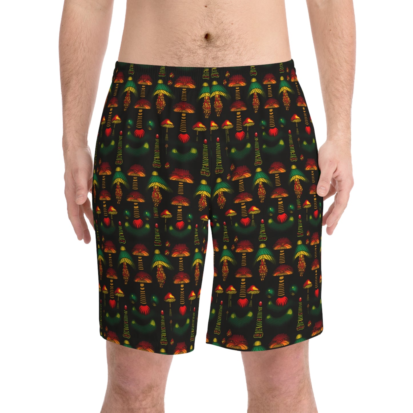 Shroomoploize Men's Elastic Beach Shorts