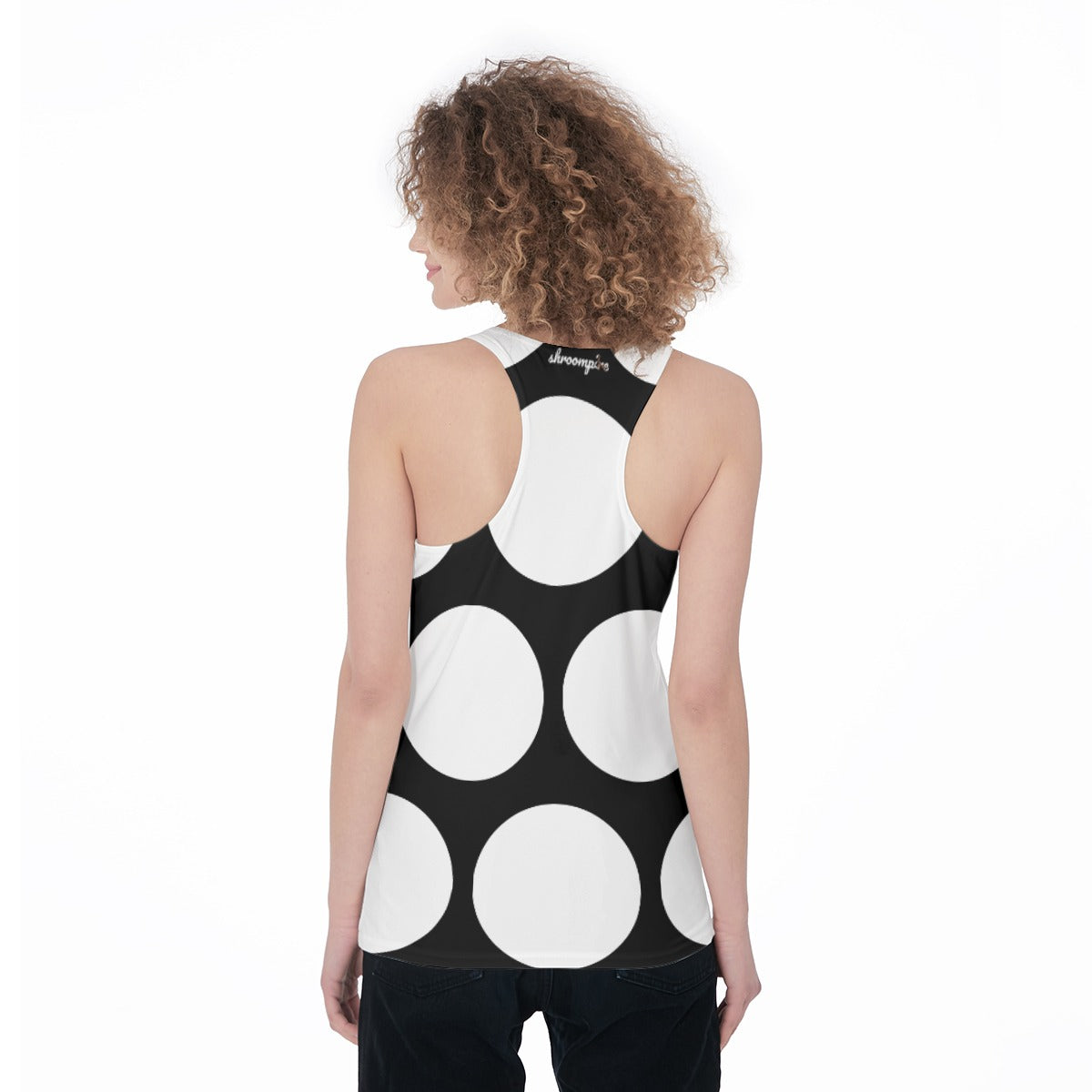 Women's Black Just Shroomy  Racerback Tank Top