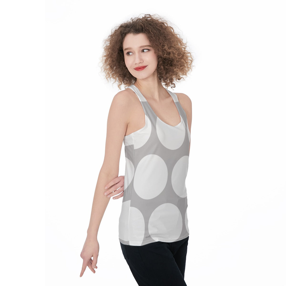 Women's Gray Just Shroomy Racerback Tank Top