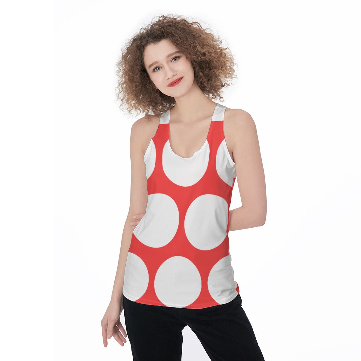 Women's Red Just Shroomy Racerback Tank Top