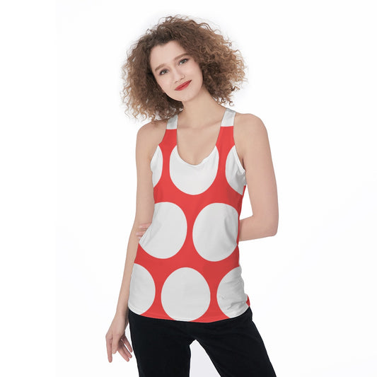 Women's Red Just Shroomy Racerback Tank Top
