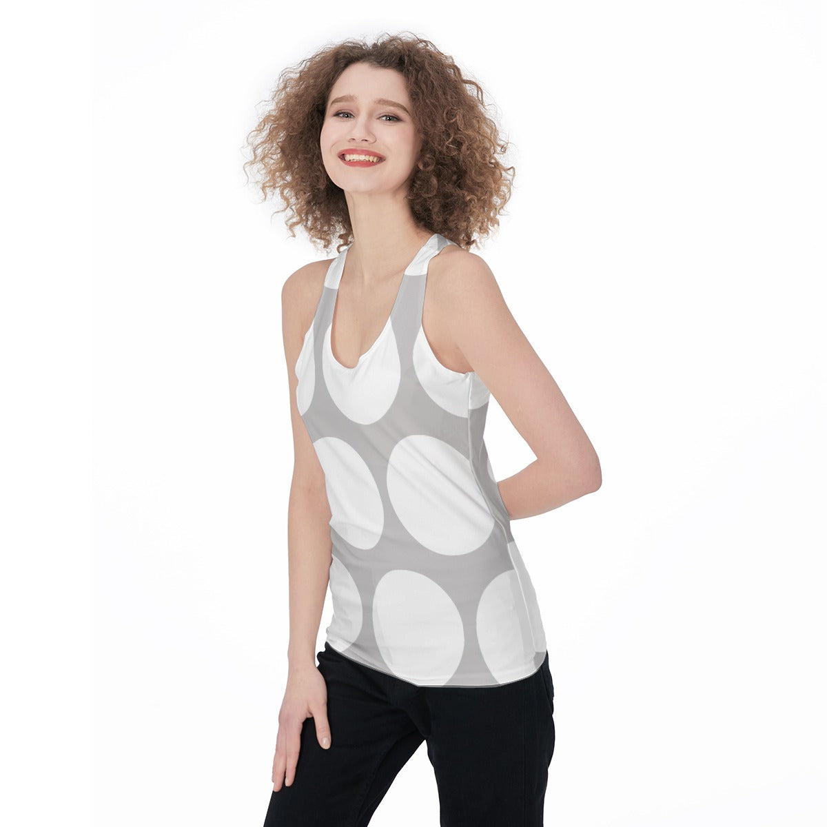 Women's Gray Just Shroomy Racerback Tank Top