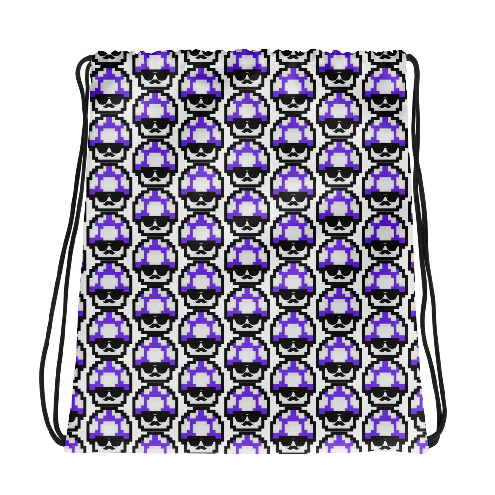 Purple Shroomate Drawstring Bag