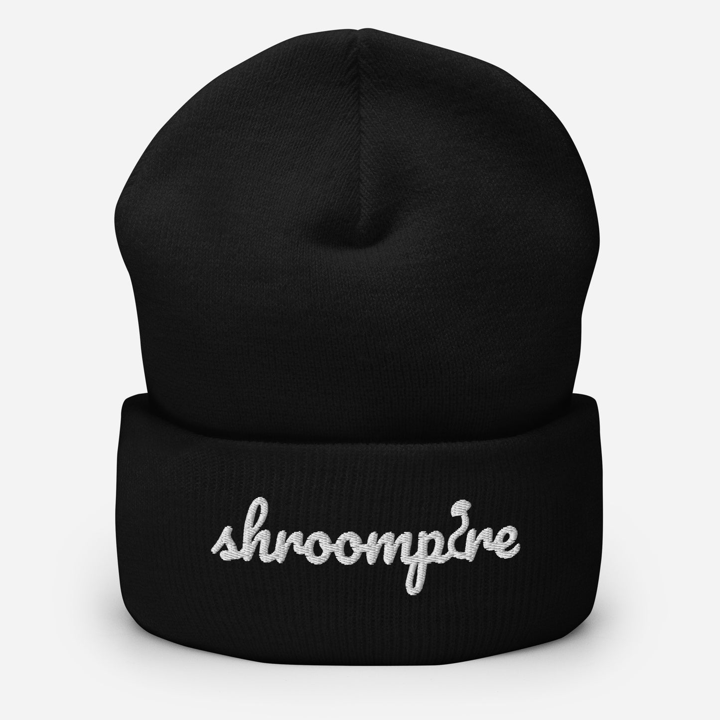 White Shroompire Logo Cuffed Beanie