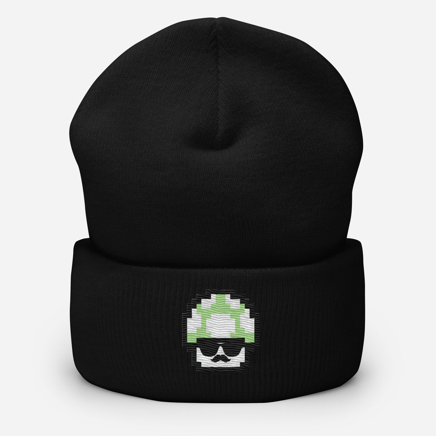 Green Shroomate Cuffed Beanie