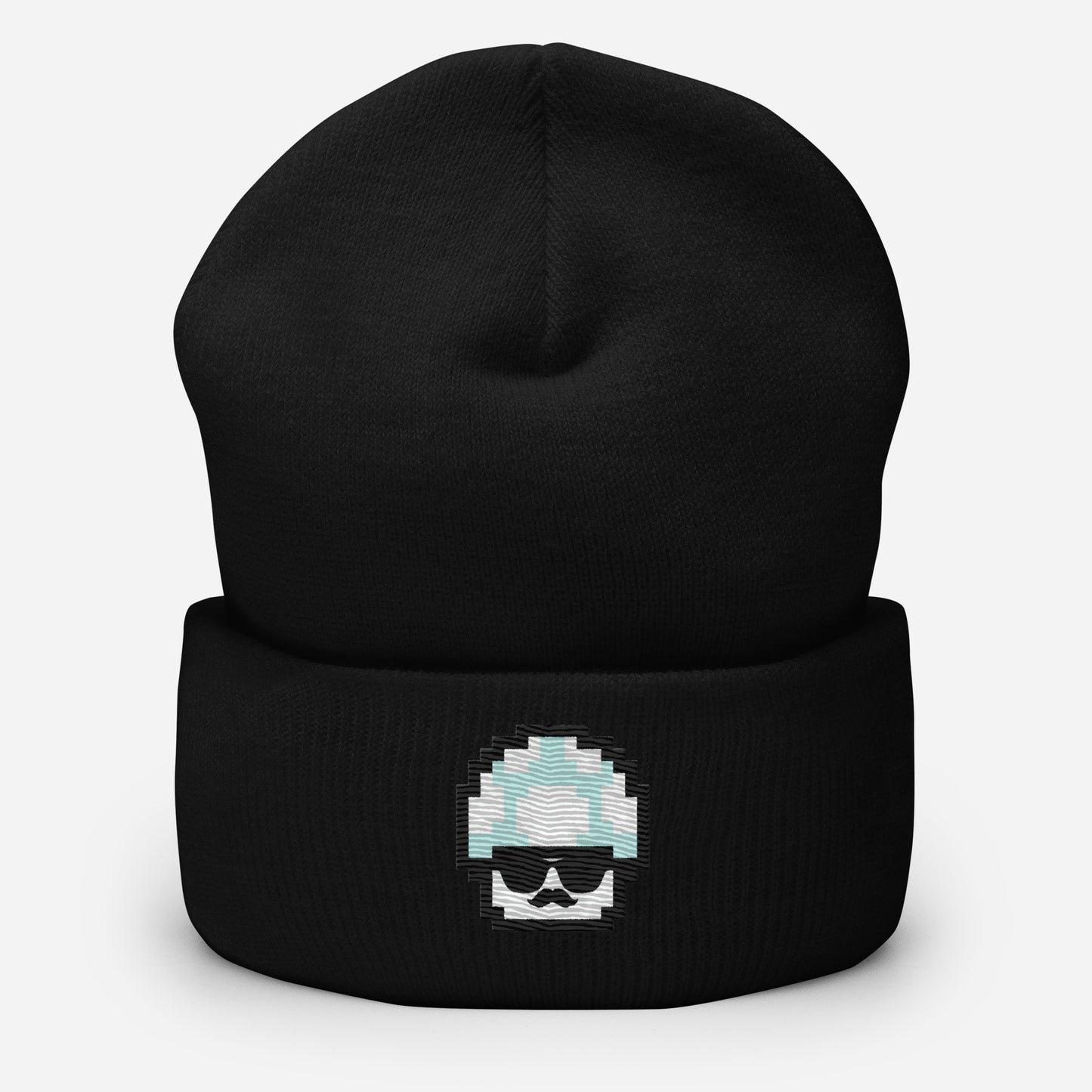 Teal Shroomate Cuffed Beanie