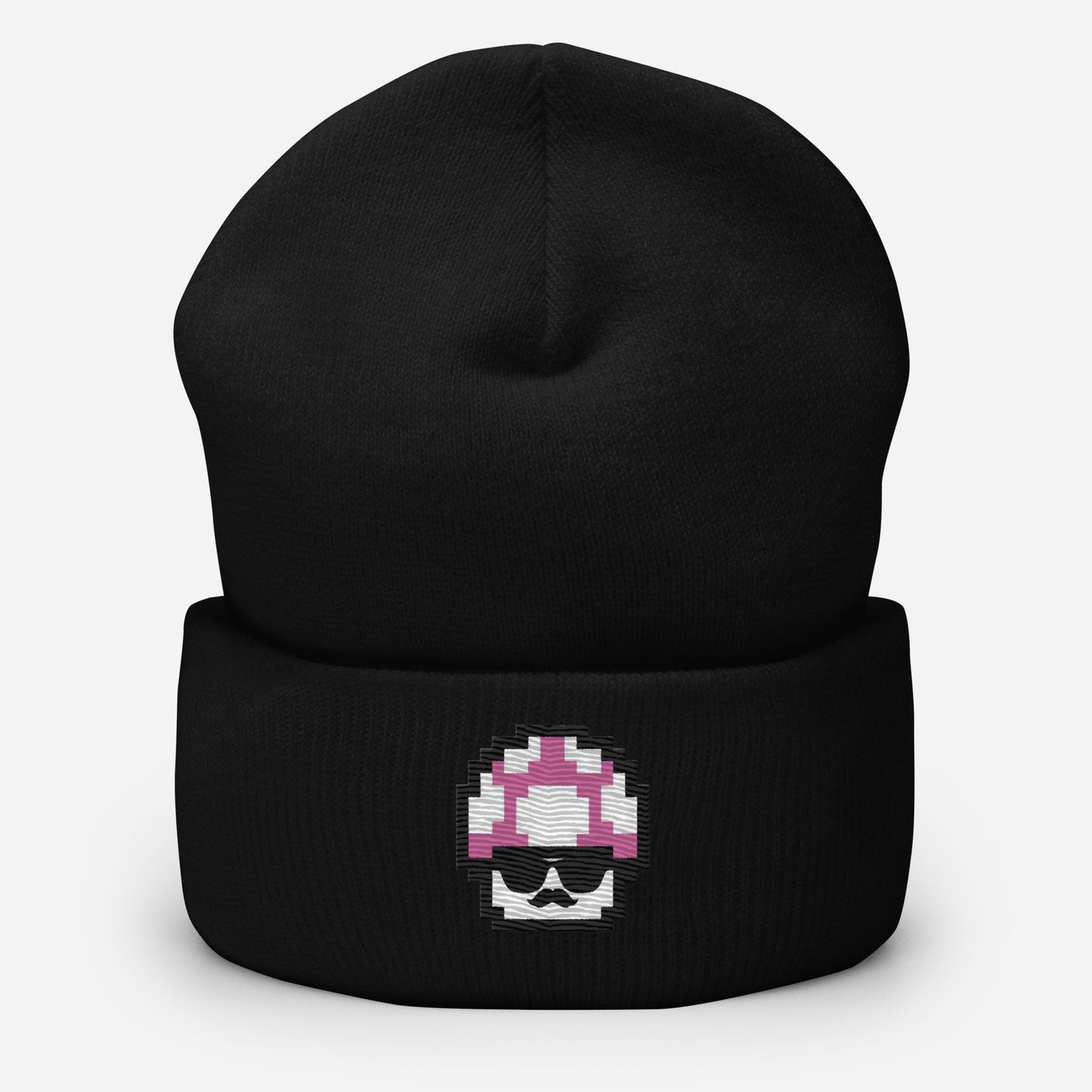 Pink Shroomate Cuffed Beanie
