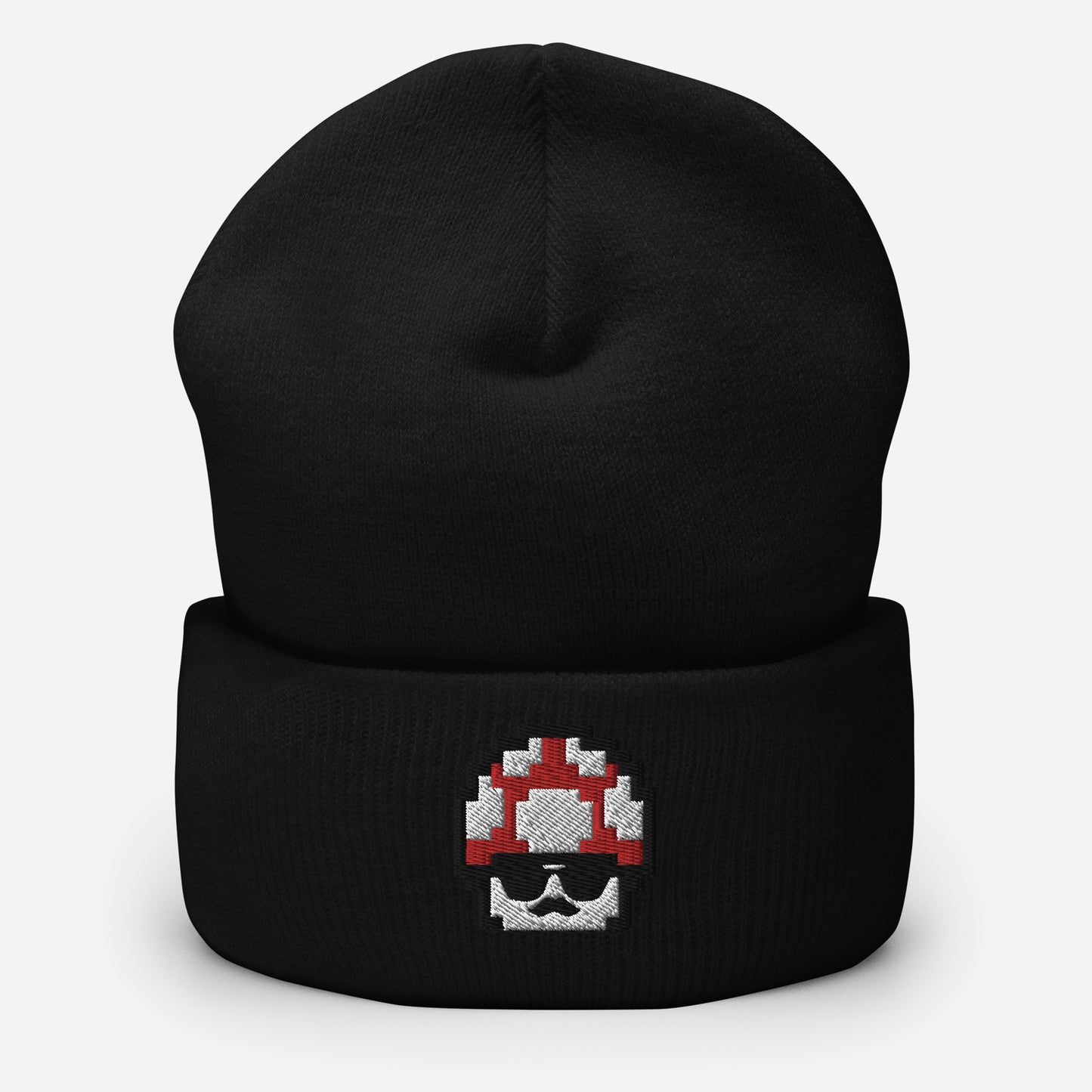 Red Shroomate Cuffed Beanie