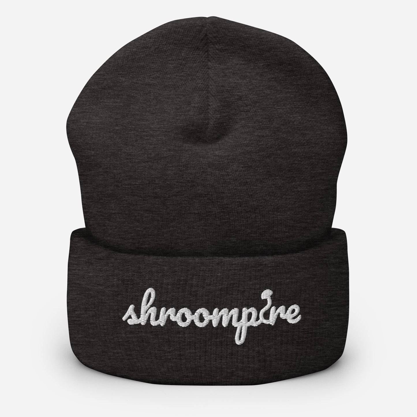 White Shroompire Logo Cuffed Beanie