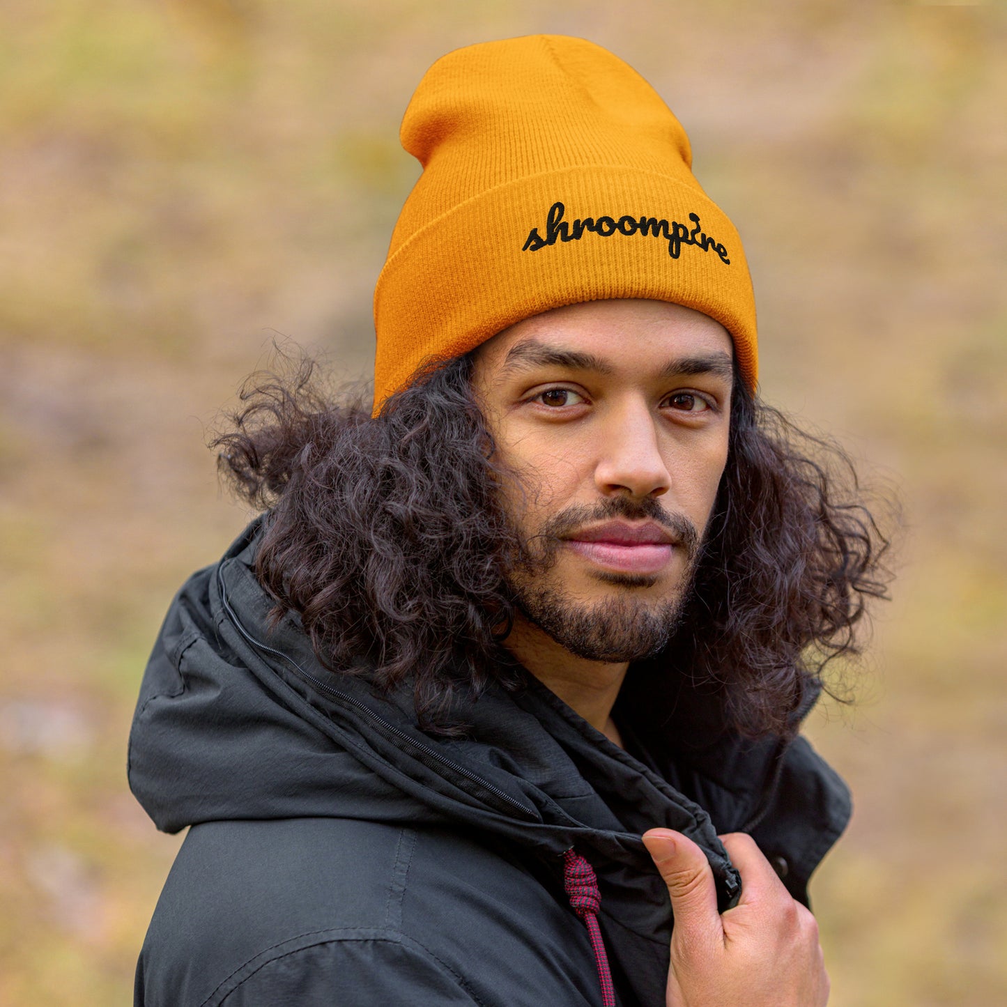 Black Shroompire Logo Cuffed Beanie