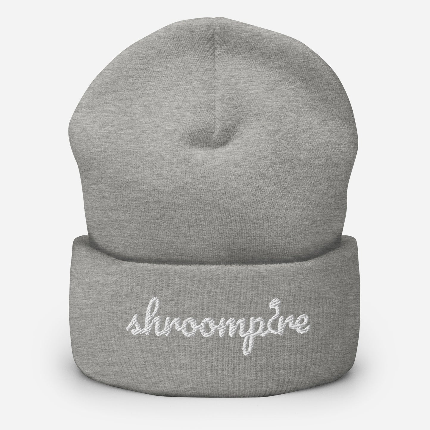White Shroompire Logo Cuffed Beanie