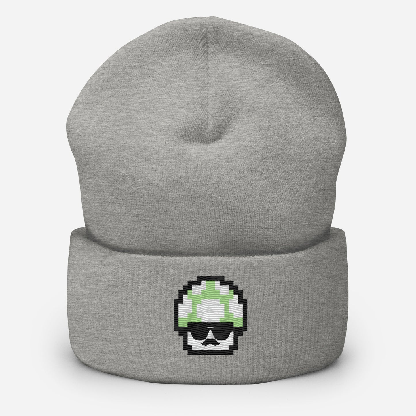 Green Shroomate Cuffed Beanie