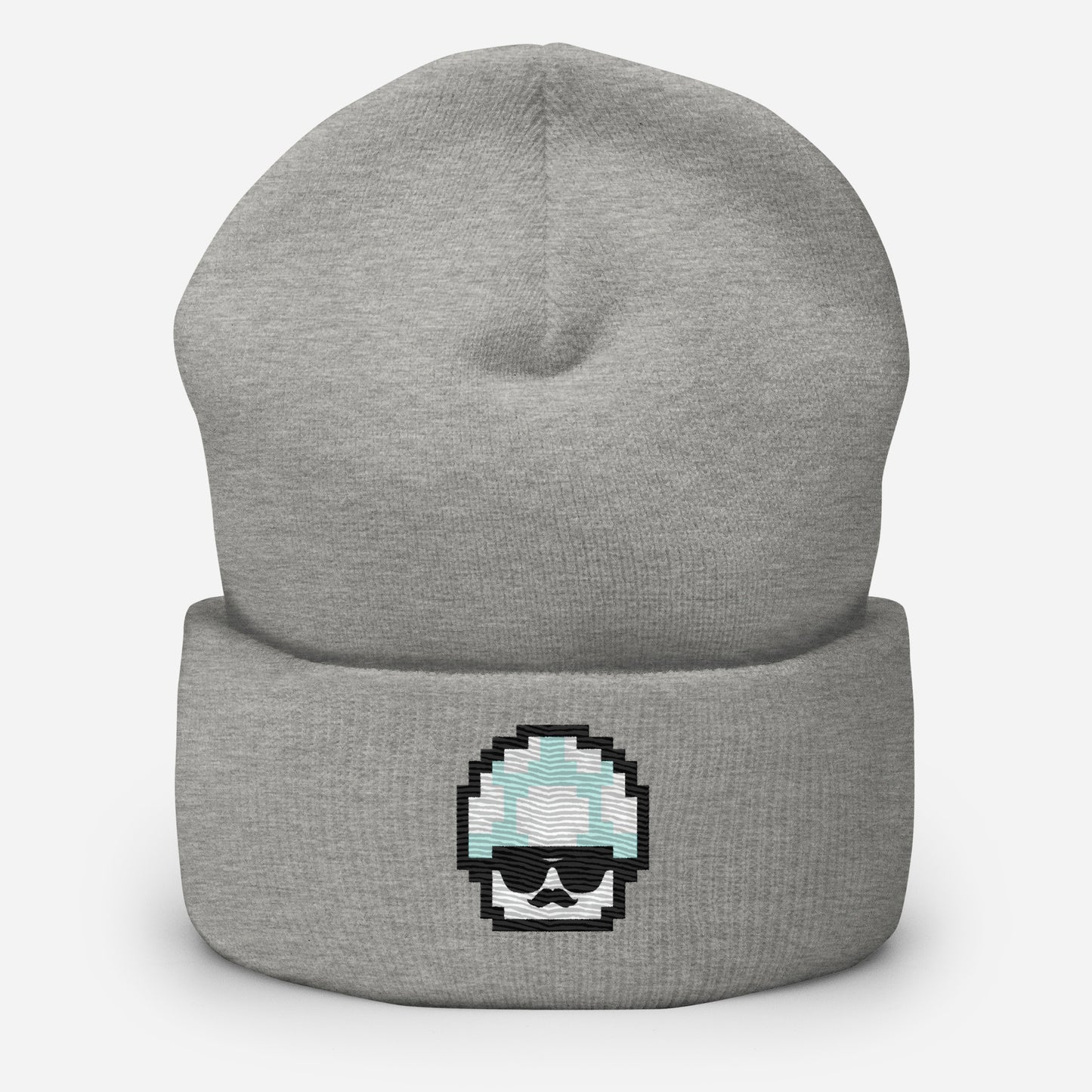Teal Shroomate Cuffed Beanie
