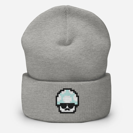 Teal Shroomate Cuffed Beanie