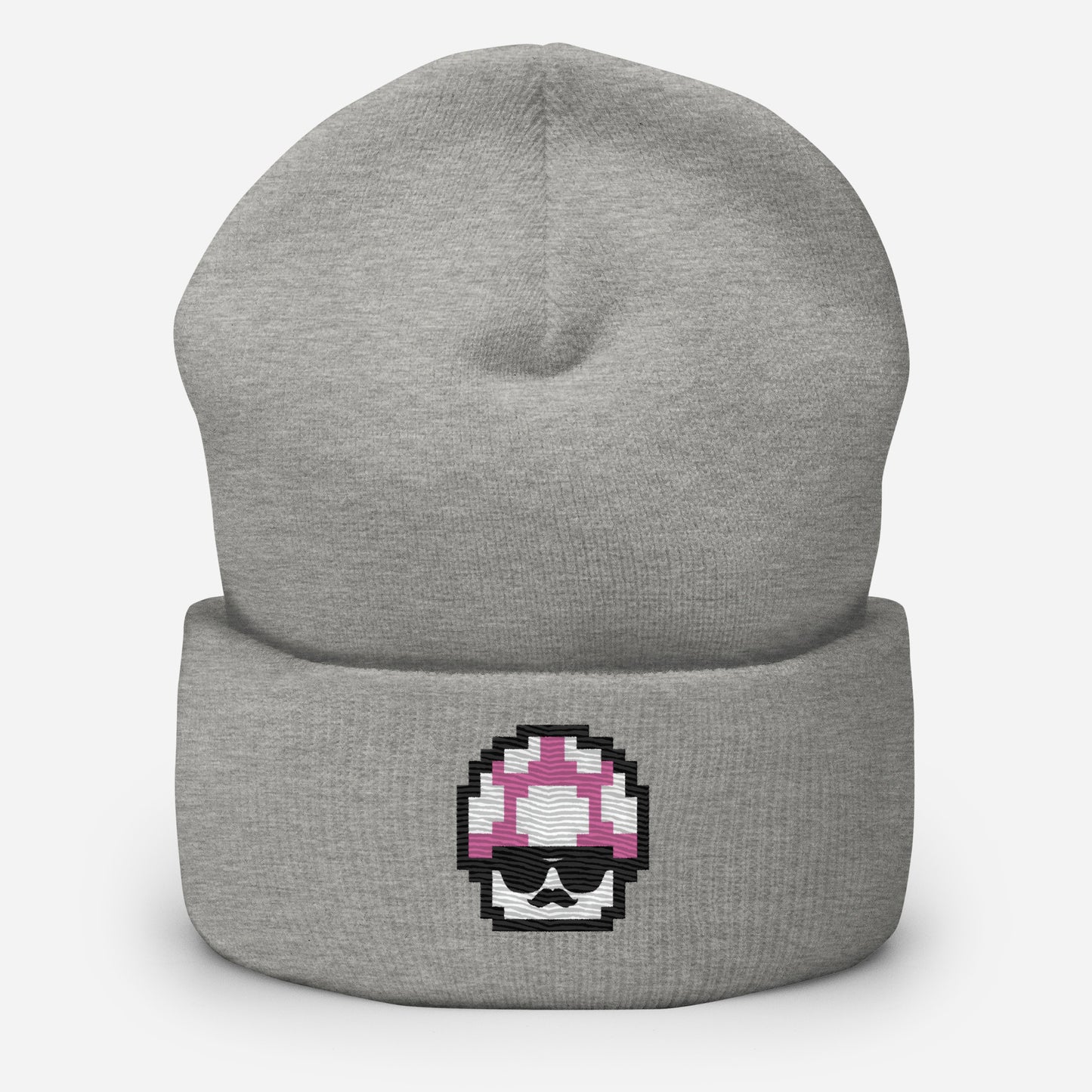 Pink Shroomate Cuffed Beanie