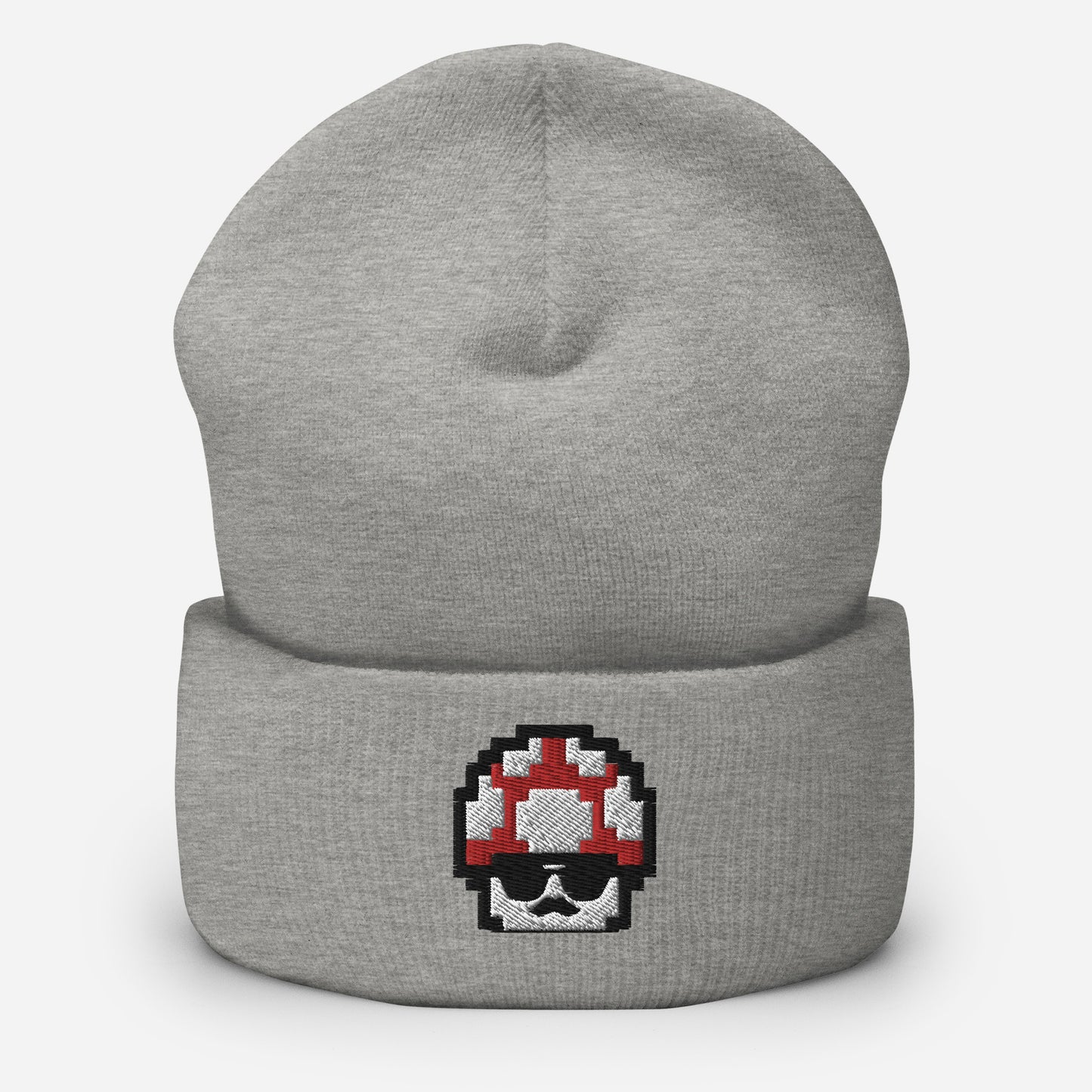 Red Shroomate Cuffed Beanie