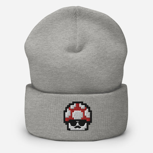 Red Shroomate Cuffed Beanie