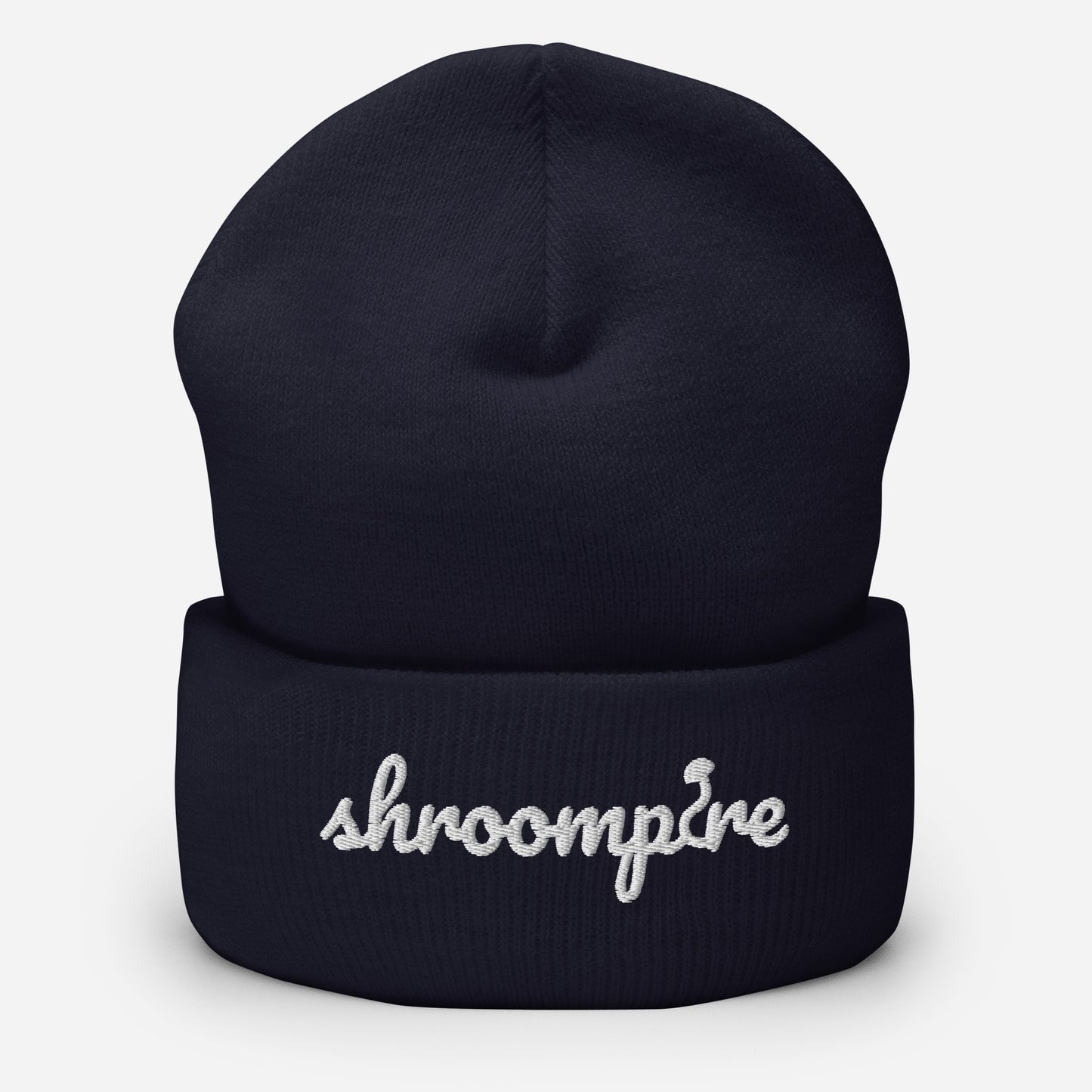White Shroompire Logo Cuffed Beanie