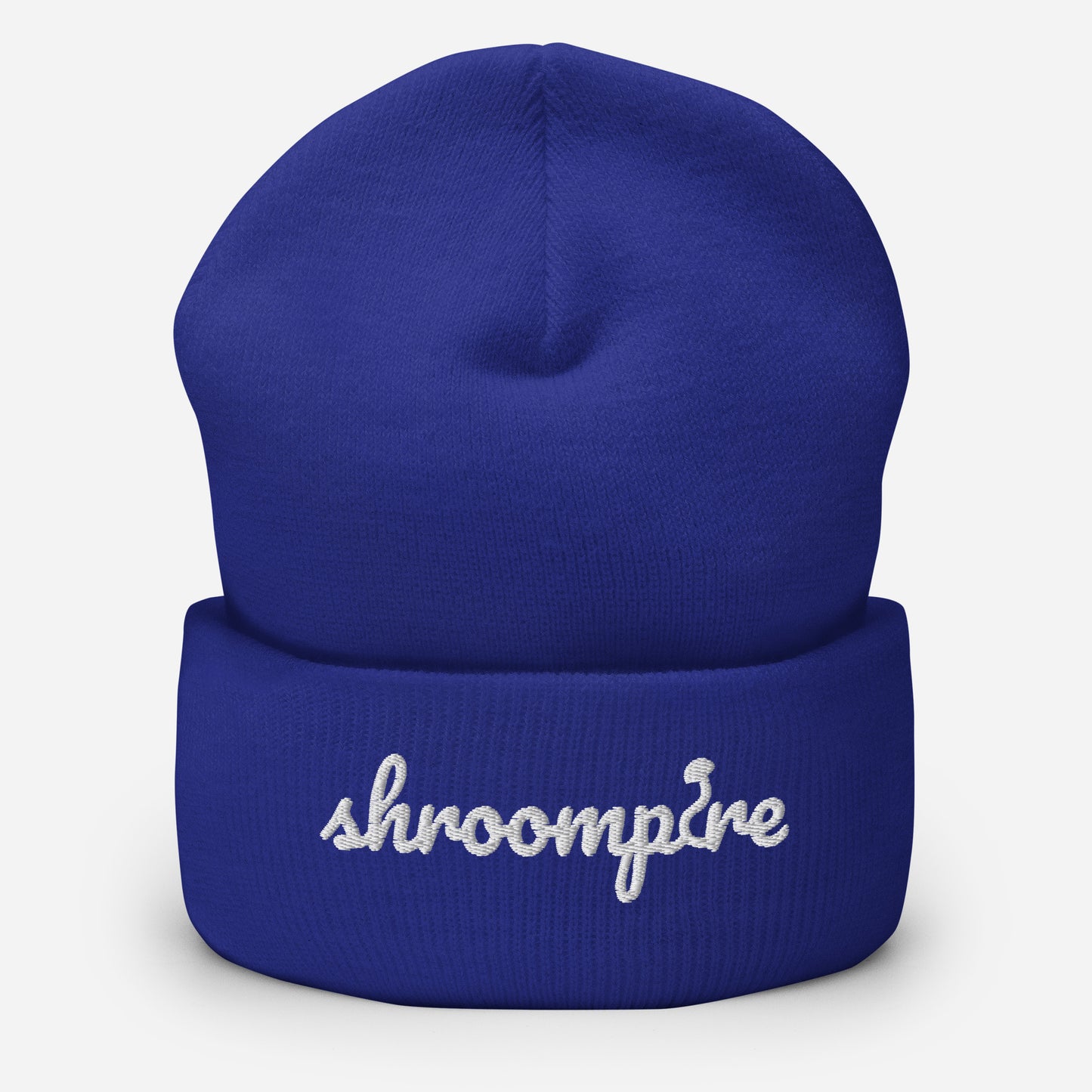 White Shroompire Logo Cuffed Beanie
