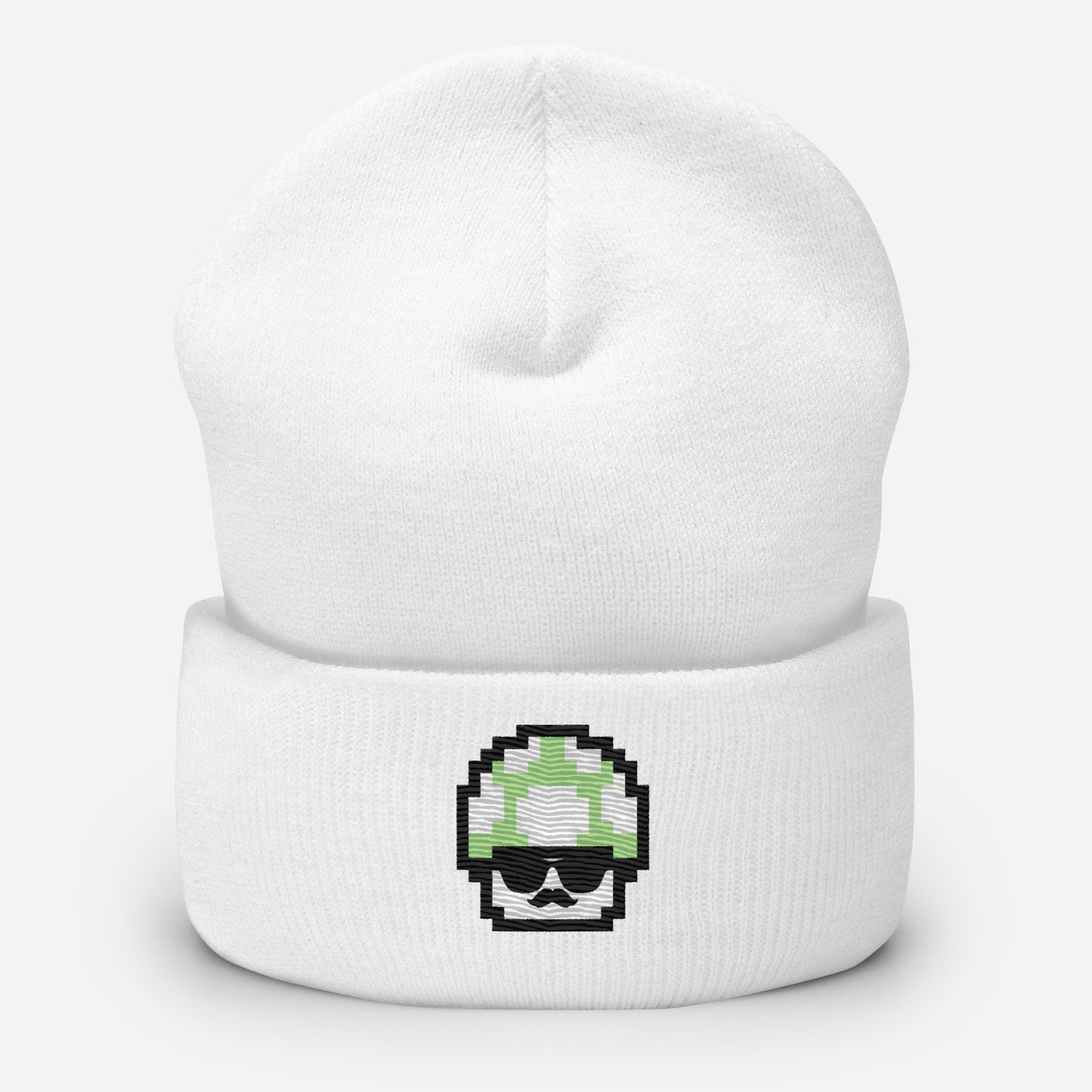 Green Shroomate Cuffed Beanie