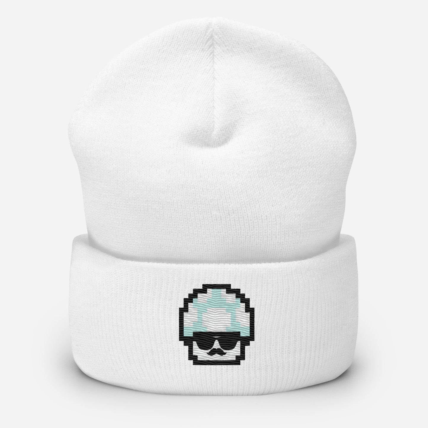 Teal Shroomate Cuffed Beanie