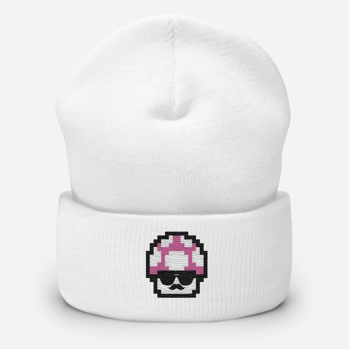 Pink Shroomate Cuffed Beanie