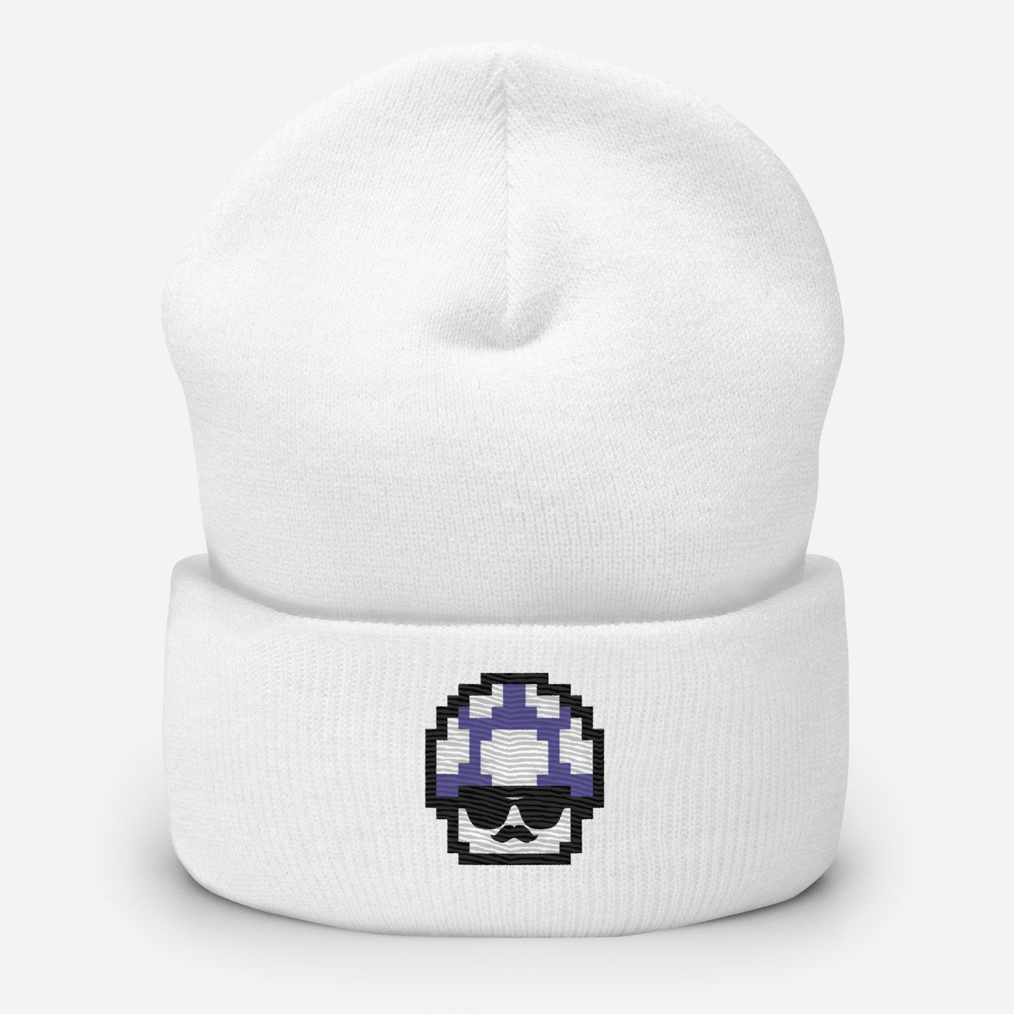 Purple Shroomate Cuffed Beanie