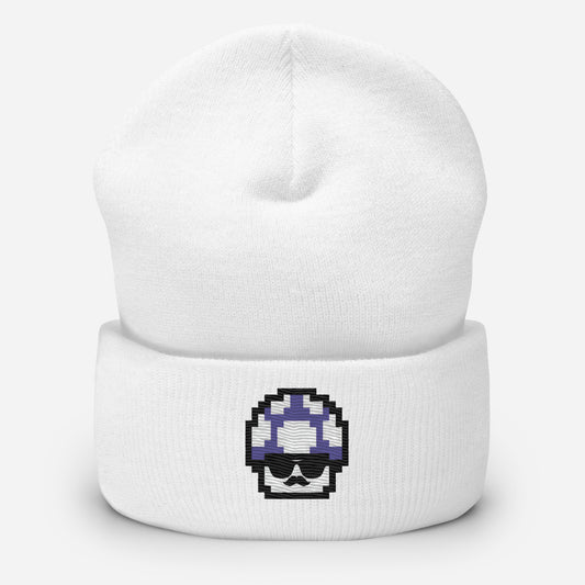 Purple Shroomate Cuffed Beanie