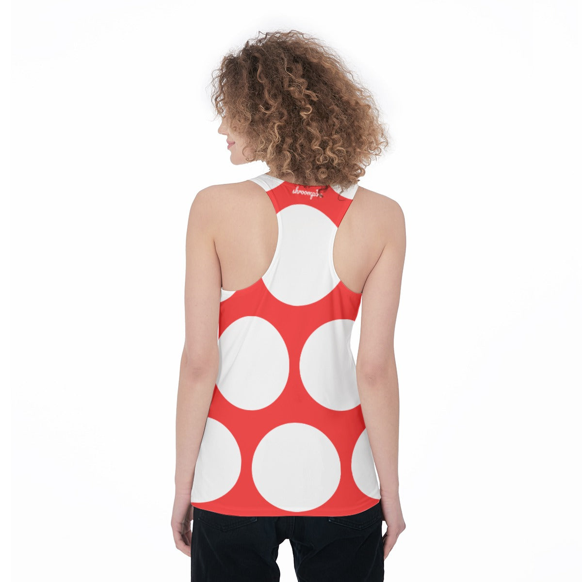 Women's Red Just Shroomy Racerback Tank Top